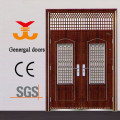 Steel safety door design with grill